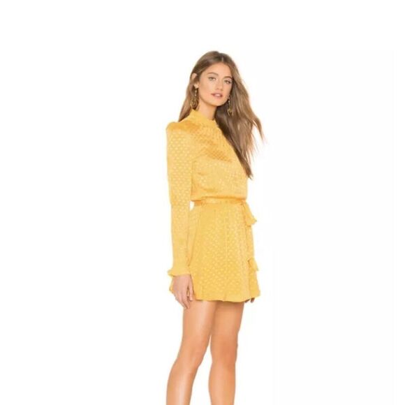 Tularosa Gianna Mini Dress in Mustard Size XS NWT (12-9) - Picture 2 of 9
